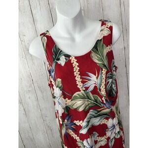 Women's Vintage Liberty House Young Dress Made In USA Hawaiian Hibiscus Palm M